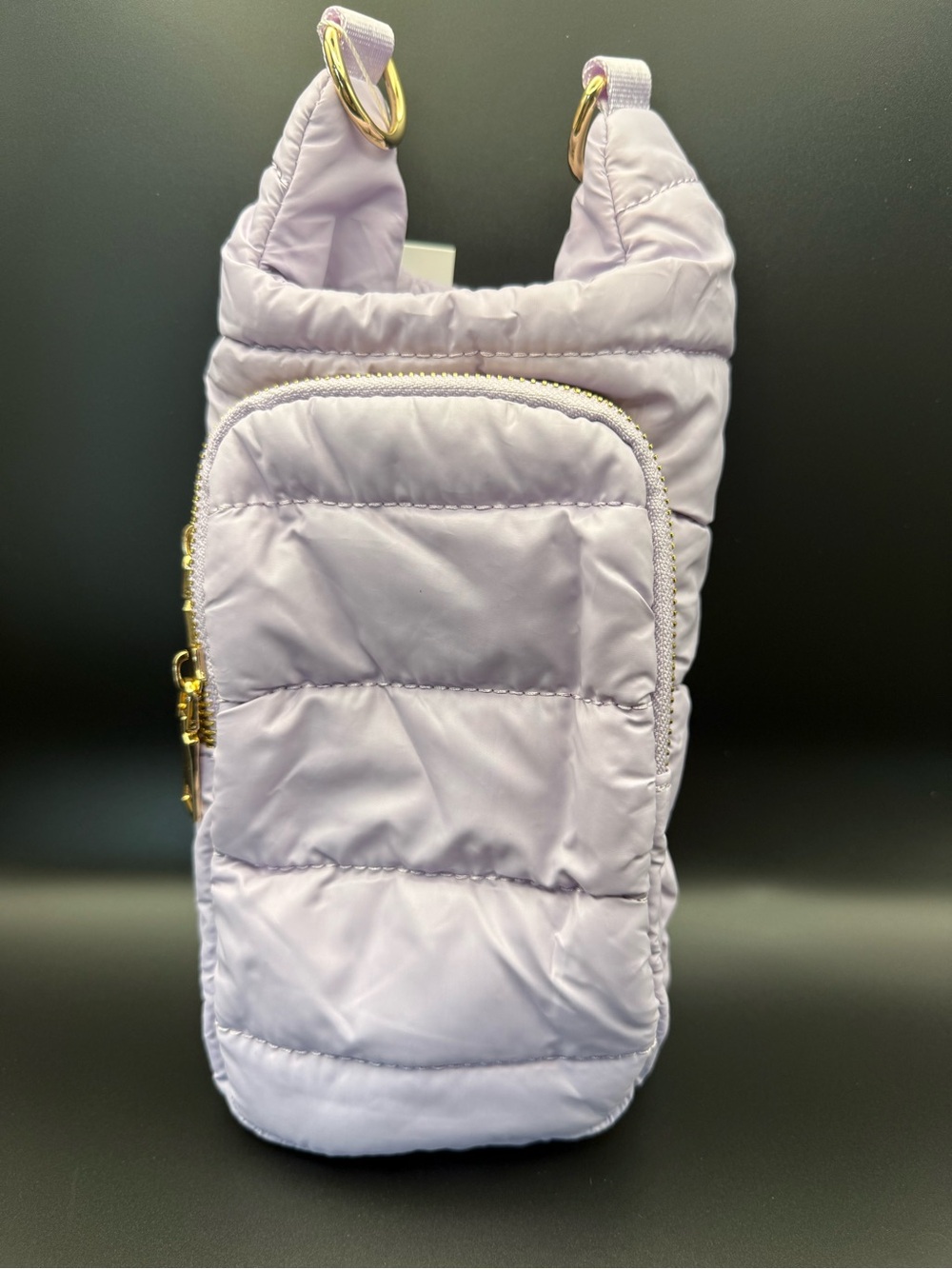Quilted Wanderfull Lilac Crossbody water bottle bag - Women's Hands-Free Bag